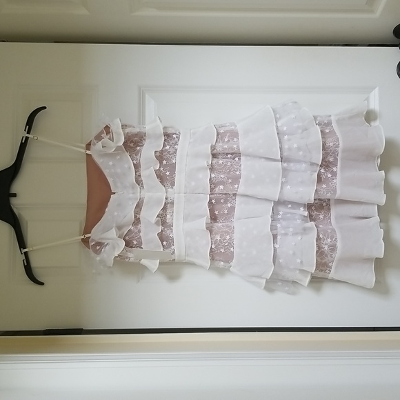 For Love And Lemons Cosmic Tiered Lace Mini Dress - Picture 7 of 16